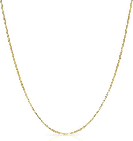 Floreo 14k Yellow Gold or White Gold 1mm Foxtail Chain Necklace in Saudi Arabia