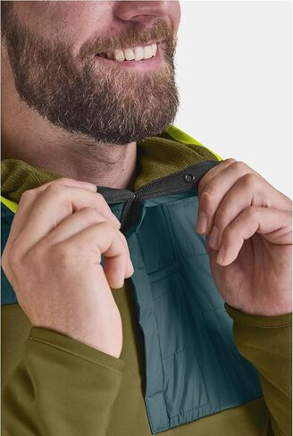 Ortovox Men’s Fleece Plus Anorak, High-Performance Merino Wool Pull-Over Hooded Jacket, Freeride, Mountaineering & Ski Tours in Saudi Arabia