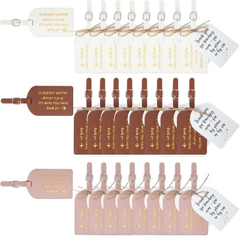 24 Pcs Wedding Luggage Tags with Thank You Tags, It's Who You Have Beside You, Wedding Guest Favor Tag, Bridal Shower Gifts, Travel Accessories for Suitcase or Bag (Dusty Blue) in Saudi Arabia