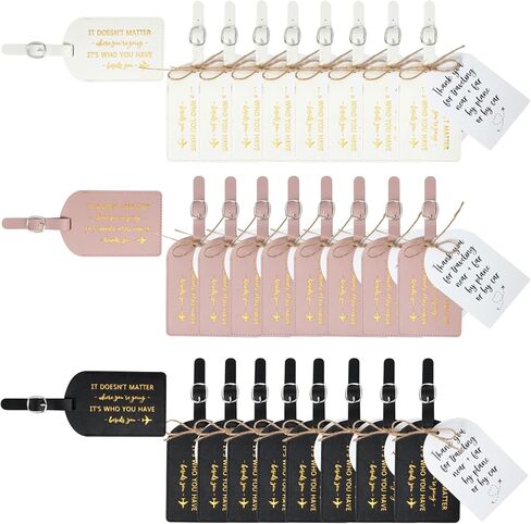 24 Pcs Wedding Luggage Tags with Thank You Tags, It's Who You Have Beside You, Wedding Guest Favor Tag, Bridal Shower Gifts, Travel Accessories for Suitcase or Bag (Dusty Blue) in Saudi Arabia