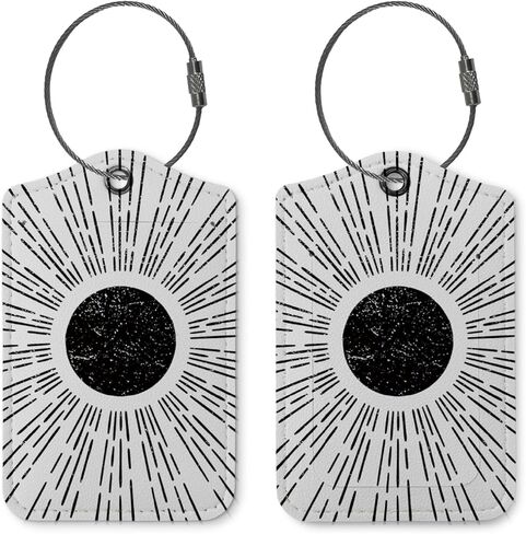 Boho Flower Luggage Tags for Suitcases,2 Pack Travel Suitcase Tags,Traveling Accessories,Baggage Tag Label with Steel Loop,Boho Lover Gifts in Saudi Arabia