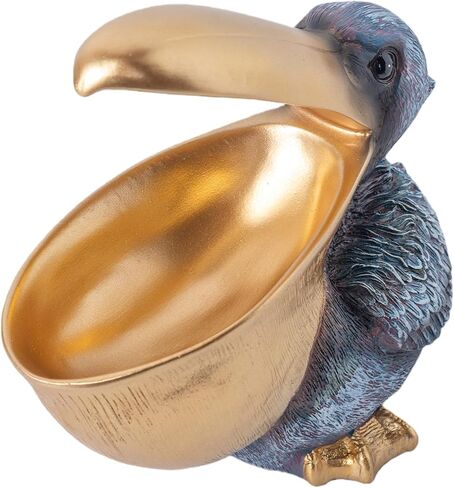 Pelican Decor Statue Candy Dish Bowl for Entryway Table Decor Items Funny Animal Key Dish Decorative Objects for Office Desk Decor Accents (Grey) in Saudi Arabia