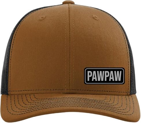 قبعة PAWPAW من الجلد النباتي - قبعة ريتشاردسون 112 للأب، هدية عيد ميلاد للآباء، قبعة ريتشاردسون جلدية قابلة للتعديل in Kuwait