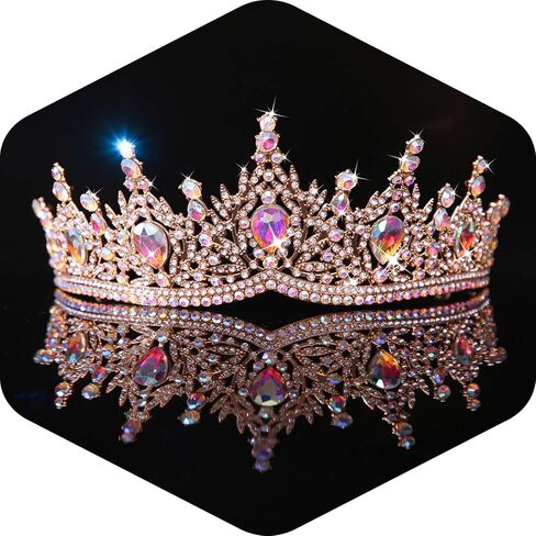 Kamirokla التيجان للنساء، تيجان الزفاف والتيجان للنساء التيجان لحفلة عيد ميلاد الأميرة تاج اكسسوارات الشعر العروس حجر الراين زينة عيد الهالوين عقال in Kuwait
