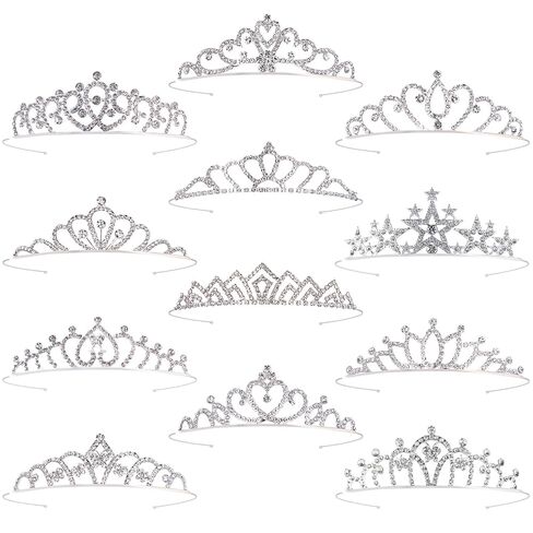 12 Pcs Pink Tiaras Crowns Headbands for Women Girls Princess Tiara Bulk Crown Rapunzel Crown for Wedding Birthday Crystal Tiara for Prom, Bride, Pageant, Halloween in Saudi Arabia