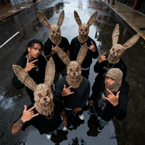 مخيف الأرنب الفزاعة قناع الخيش كيس واقعية اللاتكس أرنب الرعب الشيطان القاتل قناع السارق للكبار هالوين تأثيري الطرف in Kuwait