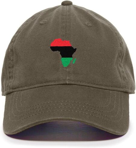 قبعة DSGN By DNA Africa Map الملونة المطرزة قبعة بيسبول قطنية قابلة للتعديل للأب in Kuwait