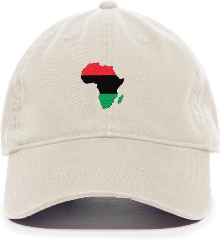 قبعة DSGN By DNA Africa Map الملونة المطرزة قبعة بيسبول قطنية قابلة للتعديل للأب in Kuwait