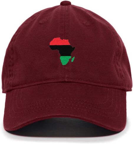 قبعة DSGN By DNA Africa Map الملونة المطرزة قبعة بيسبول قطنية قابلة للتعديل للأب in Kuwait