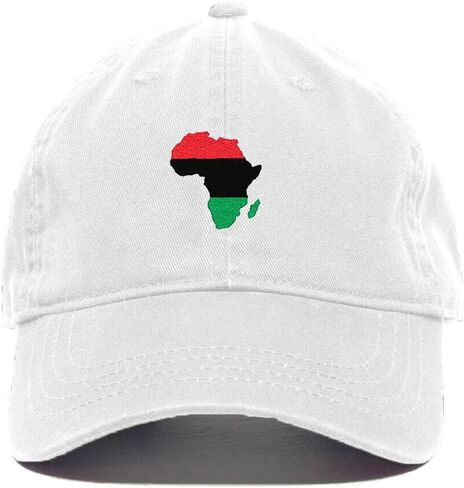 قبعة DSGN By DNA Africa Map الملونة المطرزة قبعة بيسبول قطنية قابلة للتعديل للأب in Kuwait