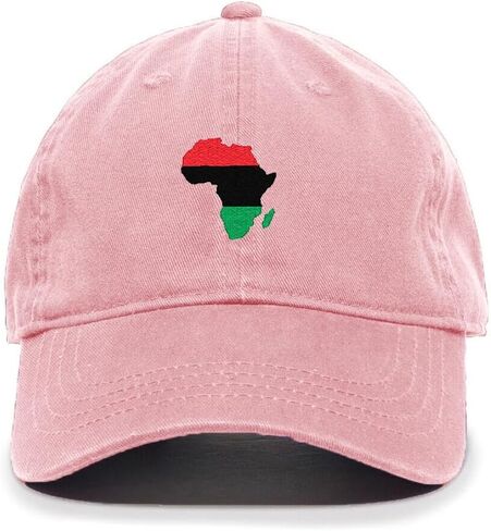 قبعة DSGN By DNA Africa Map الملونة المطرزة قبعة بيسبول قطنية قابلة للتعديل للأب in Kuwait