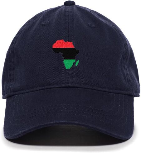 قبعة DSGN By DNA Africa Map الملونة المطرزة قبعة بيسبول قطنية قابلة للتعديل للأب in Kuwait