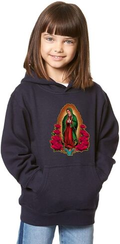 Kids/Youth Our Lady of Guadalupe Pullover Hoodie - Virgen de Guadalupe Sweatshirt for Children in Saudi Arabia