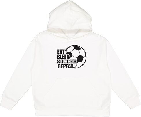 سويت شيرت بقلنسوة للشباب من Inktastic Eat Sleep Soccer Repeat in Kuwait