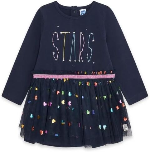Tuc Tuc | Little Girls Long Sleeves Casual Dress with Tutu Skirt | Collection Galaxy Friends| Blue and Stars in Saudi Arabia