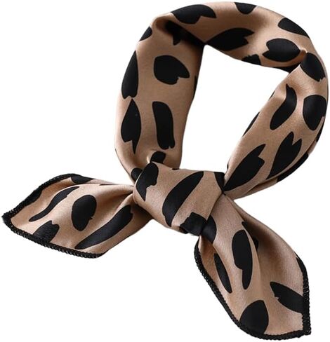 IZUS Women Small-Scarves Satin-Silk-Feeling Scarves-Tie 19in-Square Love-Heart-Pattern Headscarf/Handbags/Neck/Wrist in Saudi Arabia