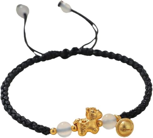 Chinese New Year of The Horse Bracelets Red Horse Charm Rope String Bracelet Zodiac Jewelry in Saudi Arabia