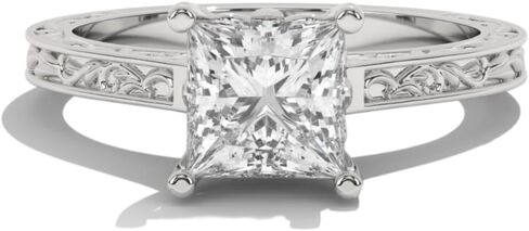 Diamond Ring For Women - IGI Certified Lab Grown Diamond Rings for Any Occasion, Wedding, Engagement Ring D-F Colorless, VVS1-VVS2-VS1 Clarity - Princess Shape in Saudi Arabia