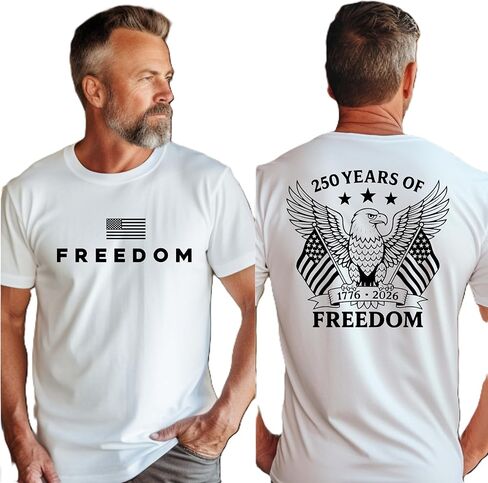 قميص الذكرى السنوية الـ 250 من Freedom، سويت شيرت وهودي، ملابس استقلال الولايات المتحدة الأمريكية 250 عامًا، الذكرى السنوية لأمريكا 1776-2026، قميص الحرية الوطنية، زي الرابع من يوليو متعدد الألوان in Kuwait