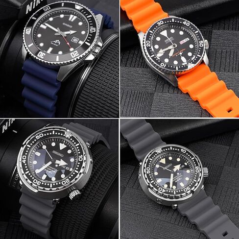 Bands Fit for Casio MDV106-1AV MTP-VD01 AMW330 AMW320 AW90H MTD1065, for Seiko Diver SKX007/009/011 Rubber Strap Replacement Wristband for Women Men in Saudi Arabia