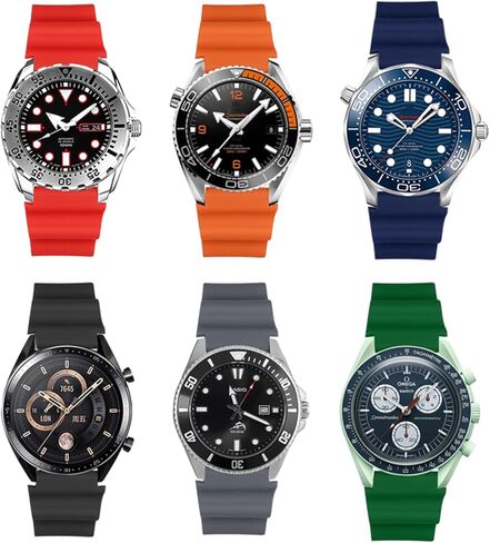 Bands Fit for Casio MDV106-1AV MTP-VD01 AMW330 AMW320 AW90H MTD1065, for Seiko Diver SKX007/009/011 Rubber Strap Replacement Wristband for Women Men in Saudi Arabia