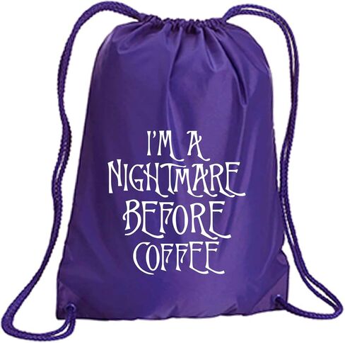 zerogravitee I'm A Nightmare Before Coffee Cinch Pack in Orange - Small 14x18 in Saudi Arabia