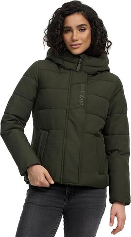Marikoo Women's Quilted Puffer Winter Jacket with Backpack Straps - Windproof Outer Shell - Fleece Lined - Elira 16 S-3XL in Saudi Arabia