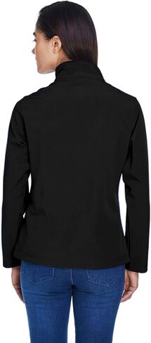 Team 365 Womens Leader Soft Shell Jacket TT80W -Black XL in Saudi Arabia