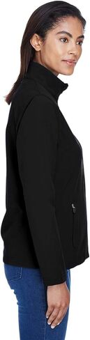 Team 365 Womens Leader Soft Shell Jacket TT80W -Black XL in Saudi Arabia