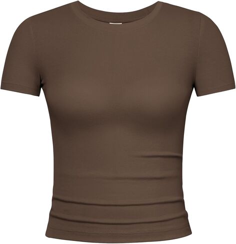 باتبات بنات سليم قمصان مناسبة 5-16 سنة قصيرة الأكمام Crewneck المحاصيل القمم متماسكة الصيف عادية الأساسية تيز in Kuwait