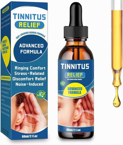 Tinnitus Relief for Ringing Ears-Natural Tinnitus Relief Drops | Relieve Ringing Ears & Reduce Buzzing/Clicking Noise | Support Healthy Hearing | 60ml Bottle in Kuwait