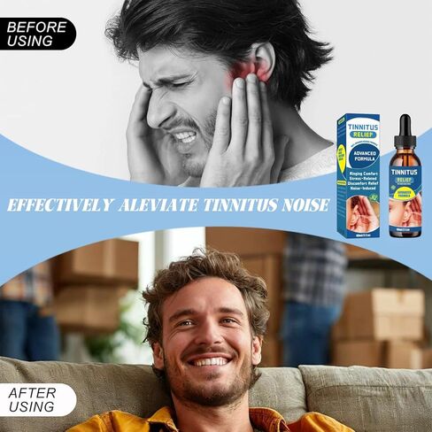 Tinnitus Relief for Ringing Ears-Natural Tinnitus Relief Drops | Relieve Ringing Ears & Reduce Buzzing/Clicking Noise | Support Healthy Hearing | 60ml Bottle in Kuwait