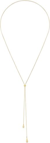 YUJIE Long Gold Y Necklace for Women - Adjustable Lariat Pendant Snake Chain, 14K Gold Plated Dainty Teardrop Necklace for Trendy & Formal Wear in Saudi Arabia