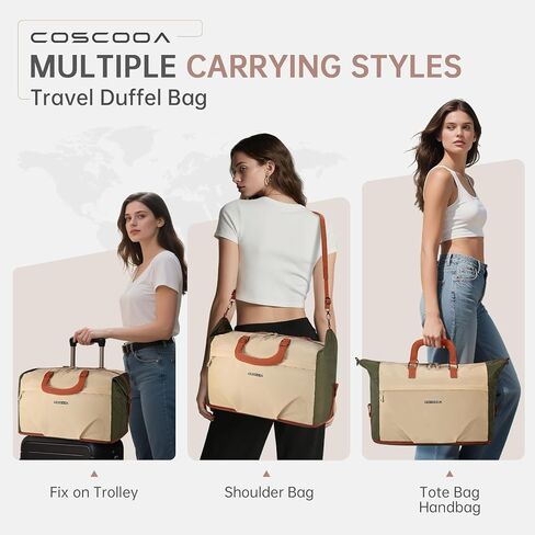 Travel Duffel Bag for Spirit Frontier Airlines Personal Item Bag 18x14x8 with Shoe Compartment Tote Carry on Luggage Expandable 20-35L Weekender Overnight for Women (Grey) in Saudi Arabia