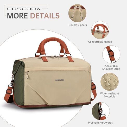 Travel Duffel Bag for Spirit Frontier Airlines Personal Item Bag 18x14x8 with Shoe Compartment Tote Carry on Luggage Expandable 20-35L Weekender Overnight for Women (Grey) in Saudi Arabia