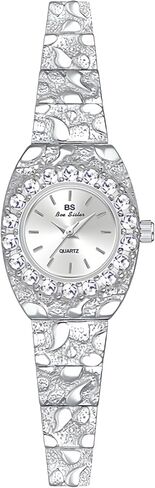 Elegant Diamond Bracelet Quartz Watch for Women – Light Luxury Fashion Dress Waterproof Women's Wristwatch with Analog Display Ladies Gift in Saudi Arabia