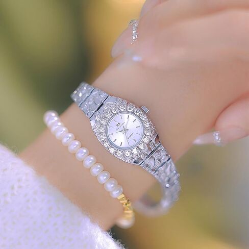 Elegant Diamond Bracelet Quartz Watch for Women – Light Luxury Fashion Dress Waterproof Women's Wristwatch with Analog Display Ladies Gift in Saudi Arabia