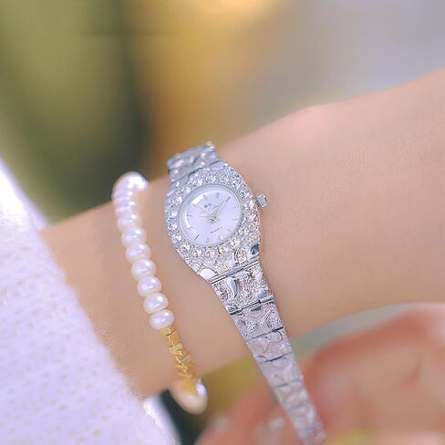 Elegant Diamond Bracelet Quartz Watch for Women – Light Luxury Fashion Dress Waterproof Women's Wristwatch with Analog Display Ladies Gift in Saudi Arabia