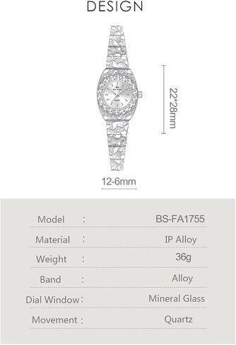 Elegant Diamond Bracelet Quartz Watch for Women – Light Luxury Fashion Dress Waterproof Women's Wristwatch with Analog Display Ladies Gift in Saudi Arabia