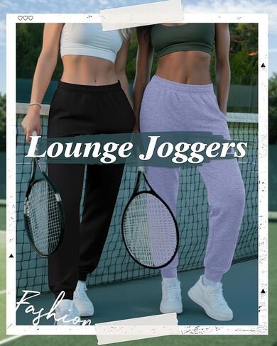 3 Pack Women's Lounge Joggers Loose Yoga Pants with Pockets High Waisted Sweatpants Comfy Casual Pajama Pants in Saudi Arabia