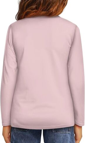 Girls Long Sleeve T-Shirt for Back to School Leisure Home Parks Outdoor Activities Soft Comfort Sun Protection in Saudi Arabia