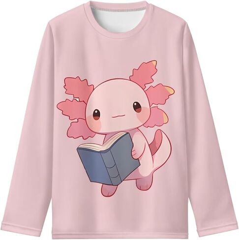 Girls Long Sleeve T-Shirt for Back to School Leisure Home Parks Outdoor Activities Soft Comfort Sun Protection in Saudi Arabia