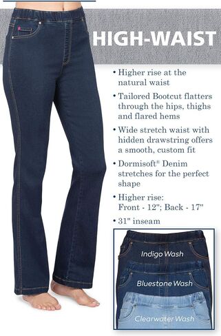 PajamaJeans Women's High Waist Palazzo Curvy Jeans in Saudi Arabia