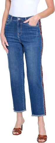 TRU Luxe Womens Embroidered Straight Leg Jean in Saudi Arabia