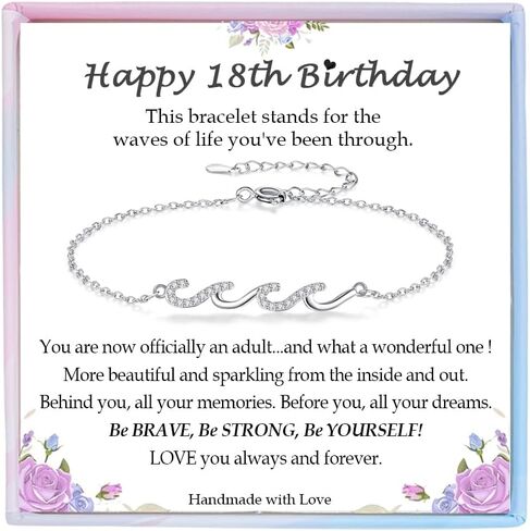 Gifts for Women Christmas Birthday, Silver Wave Bracelets for Woman Mom Wife Grandma Daughter Granddaughter Friend Sister, The Waves of Life We've Through Together Mothers Day Graduation Gift in Saudi Arabia