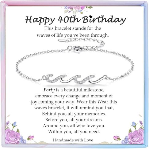 Gifts for Women Christmas Birthday, Silver Wave Bracelets for Woman Mom Wife Grandma Daughter Granddaughter Friend Sister, The Waves of Life We've Through Together Mothers Day Graduation Gift in Saudi Arabia