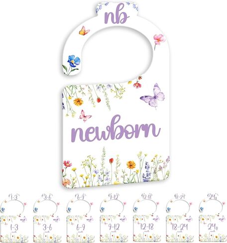 Boy Baby Closet Dividers for Nursery Closet Organizer, Newborn to 24 Months Size Clothes, Bule Hangers with Size Dividers, Double Sided in Saudi Arabia