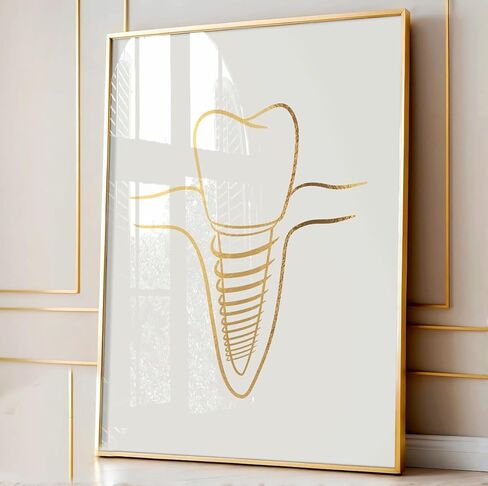 Set Of 4 Modern Canvas Prints Dental Care Painting Dental Pictures Wall Art for Dentist Office Dental Clinic Decor With Inner Frame in Saudi Arabia