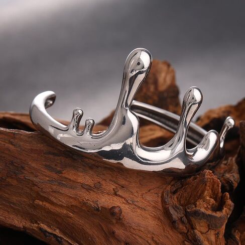 YWMAN Stainless Steel Blood Drop Open Cuff Bracelet, Gothic Bangle Jewelry for Women Men in Saudi Arabia
