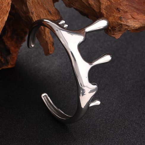 YWMAN Stainless Steel Blood Drop Open Cuff Bracelet, Gothic Bangle Jewelry for Women Men in Saudi Arabia